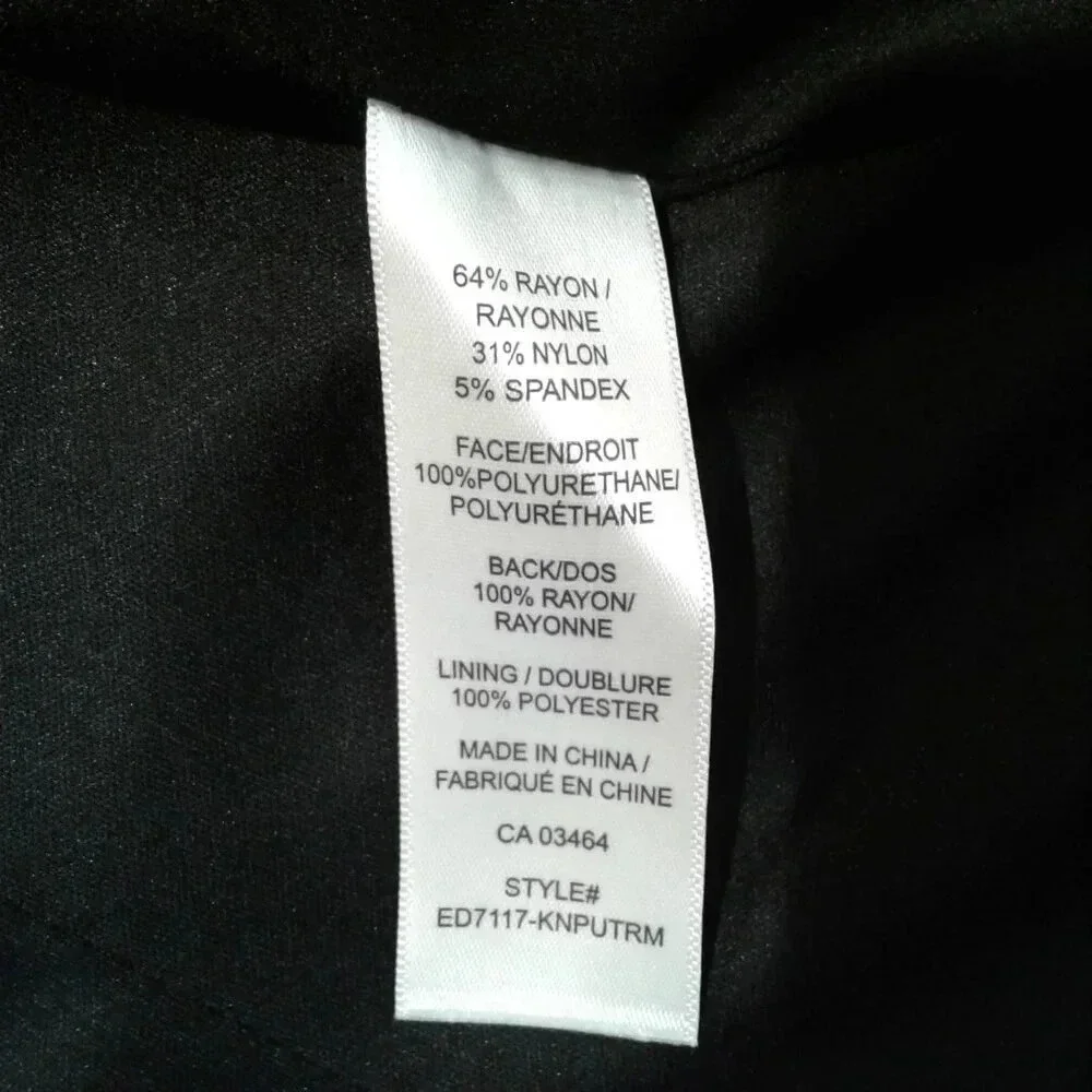 Women's Ricki's Black Faux Leather Suit Blazer Jacket in Size Small - Picture 4 of 7